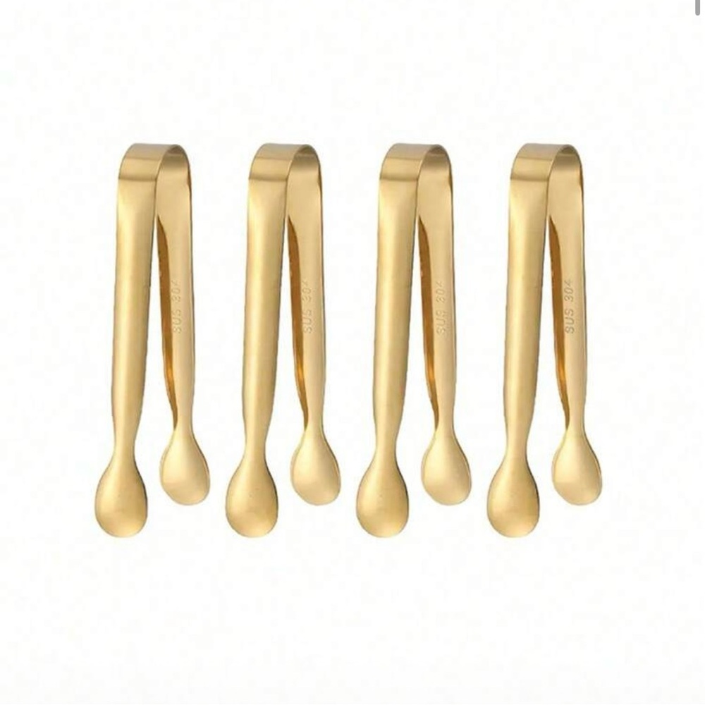 NWT | SHEIN | Mini Food Tongs | Gold | 8-Pack
